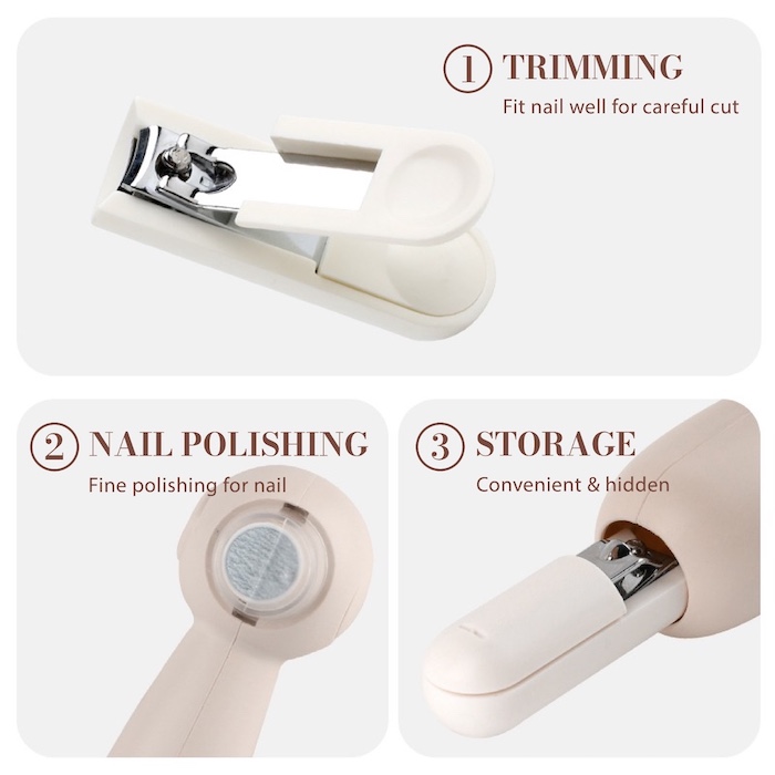 Autumnz 2 in 1 Rechargeable Baby Nail Trimmer (with LED LIght) 宝宝电动指甲剪刀